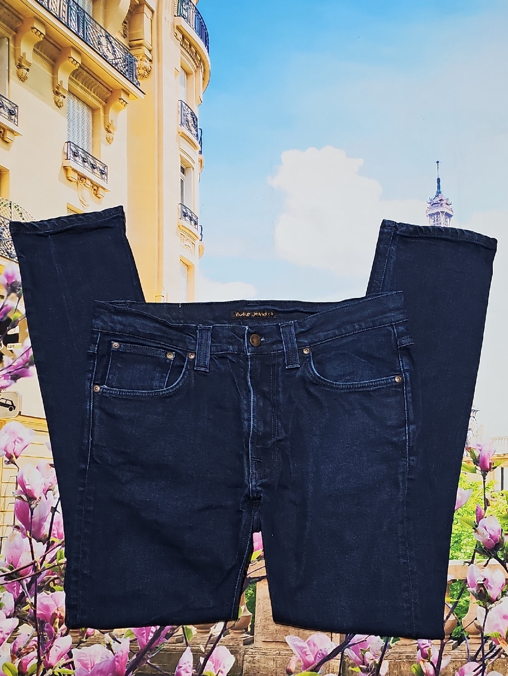 Nudie Jeans Lean Dean Deep Indigo Slim Jeans Size 34x30